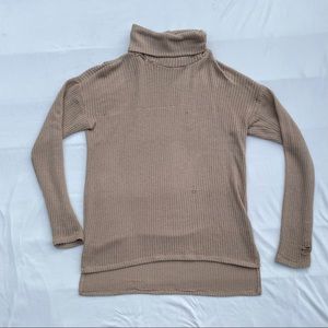 Women’s tan turtleneck sweater